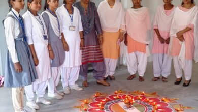 Photo of एच के नेशनल कॉलेज में मनाया गया दीपावली रंगोली उत्सव