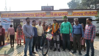 Photo of रोटरियन को भाई साइकिल सवार की अदा, शिक्षकों और स्कूली बच्चों संग किया भव्य स्वागत व सम्मान
