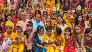 Photo of जन्माष्टमी : विद्यामन्दिर इंका में हुई राधाकृष्ण रूपसज्जा प्रतियोगिता, नपा अध्यक्ष ने बच्चों का बढ़ाया हौसला