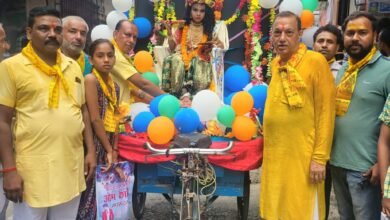 Photo of जन्माष्टमी के उपलक्ष्य में पूरनपुर में निकाली गई भव्य शोभायात्रा