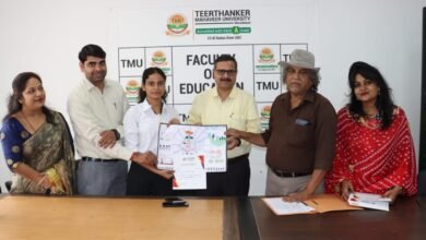 Photo of टीएमयू एजुकेशन की पोस्टर प्रतियोगिता में प्रथम आई प्रेरणा